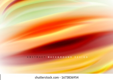 Abstract background - fluid color gradient waves, with dynamic motion line effect. Vector Illustration For Wallpaper, Banner, Background, Card, Book Illustration, landing page