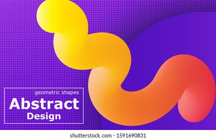 Abstract background. Fluid color shape. Futuristic design poster. Trendy abstract cover. Colorful gradient. Vector.