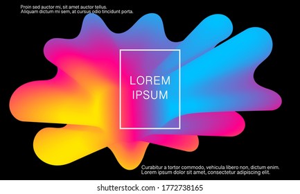 Abstract background. Fluid color shape. Futuristic design poster. Trendy abstract cover. Colorful gradient. Vector.