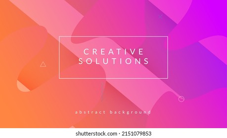 Abstract Background. Fluid Cover. Gradient Element. Mobile Paper. 3d Futuristic Layout. Blue Trendy Banner. Colorful Illustration. Cool Landing Page. Violet Abstract Background