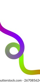 plano de fundo abstrato com linhas curvas fluidas nas cores roxo e verde no branco