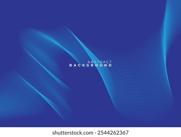 Abstract background with fluid dark blue lines and smooth gradient colors for a bold, modern effect.