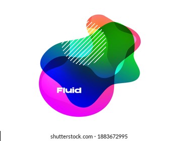 Abstract background with fluid design element for poster, banner, calendar, social media