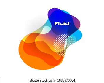 Abstract background with fluid design element for poster, banner, calendar, social media