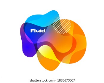 Abstract background with fluid design element for poster, banner, calendar, social media