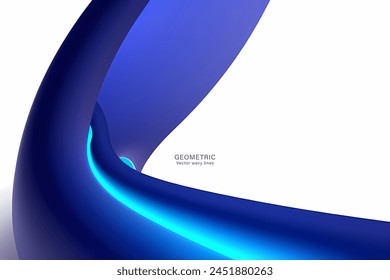 Abstract background with fluid gradient. 3d illustration of design blue colorful 3d design inspired waves.