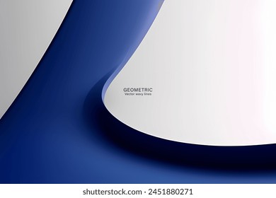 Abstract background with fluid gradient. 3d illustration of design blue colorful 3d design inspired waves.
