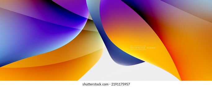 Abstract background. Fluid gradient color wave template for wallpaper, banner, background or landing