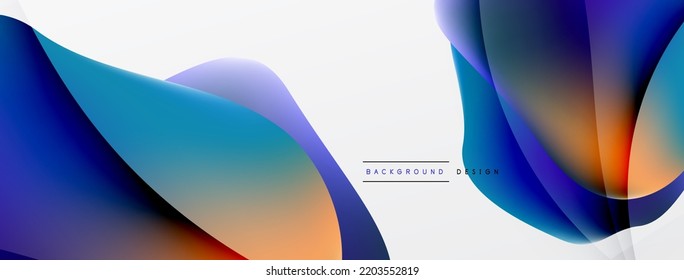 Abstract background. Fluid gradient color wave template for wallpaper, banner, background or landing