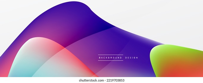 Abstract background. Fluid gradient color wave template for wallpaper, banner, background or landing