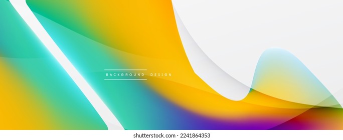 Abstract background. Fluid gradient color wave template for wallpaper, banner, background or landing