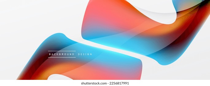 Abstract background. Fluid gradient color wave template for wallpaper, banner, background or landing