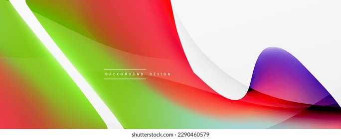 Antecedentes abstractos. Plantilla de ola de color de gradiente de fluido para papel de pared, banner, fondo o aterrizaje