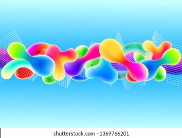 Abstract background with  fluid gradient shapes composition.
