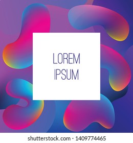 Abstract background with fluid gradient shapes. Futuristic design for cover, booklet, banner