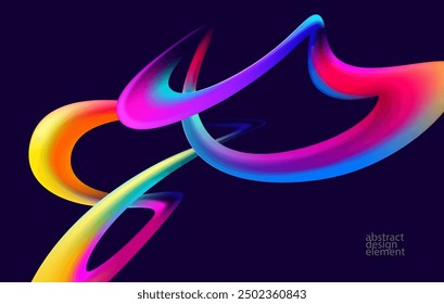 Abstract background of fluid iridescent lines. Elegant colorful wallpaper.