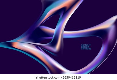 Fundo abstrato das linhas iridescentes de fluido. Papel de parede colorida do vetor líquido.