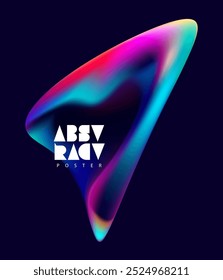 Abstract background of fluid iridescent shape. Elegant vector wallpaper.