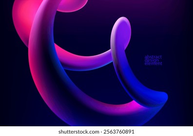 Abstract background of fluid iridescent shape. Elegant vector wallpaper.