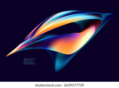 Abstract background of fluid iridescent shape. Colorful liquid vector wallpaper.