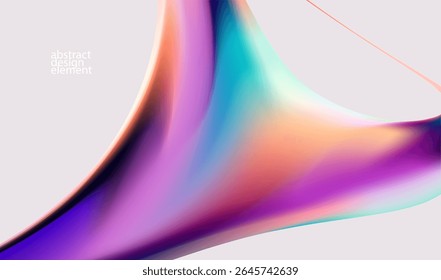 Abstract background of fluid iridescent shape. Colorful liquid vector wallpaper.