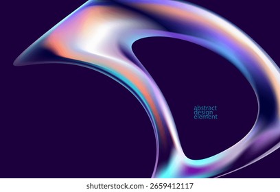 Fundo abstrato da forma iridescente de fluido. Papel de parede colorida do vetor líquido.