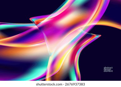 Fundo abstrato da forma iridescente de fluido. Papel de parede colorida do vetor líquido.	