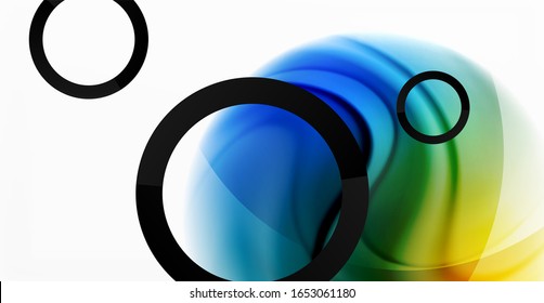 Abstract background, fluid mixing gradient liquid style colors composition. Vector Illustration For Wallpaper, Banner, Background, Card, Book Illustration, landing page