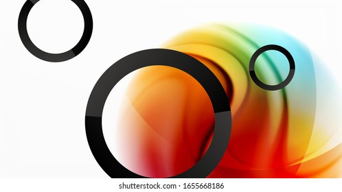 Abstract background, fluid mixing gradient liquid style colors composition. Vector Illustration For Wallpaper, Banner, Background, Card, Book Illustration, landing page