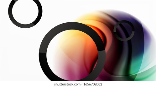 Abstract background, fluid mixing gradient liquid style colors composition. Vector Illustration For Wallpaper, Banner, Background, Card, Book Illustration, landing page