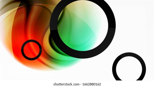 Abstract background, fluid mixing gradient liquid style colors composition. Vector Illustration For Wallpaper, Banner, Background, Card, Book Illustration, landing page