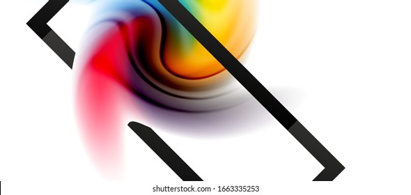 Abstract background, fluid mixing gradient liquid style colors composition. Vector Illustration For Wallpaper, Banner, Background, Card, Book Illustration, landing page