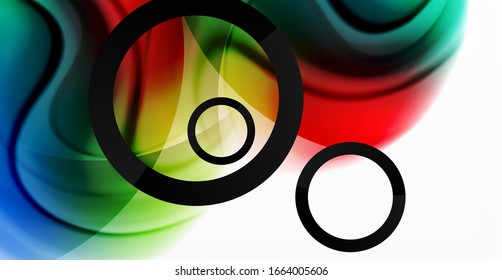 Abstract background, fluid mixing gradient liquid style colors composition. Vector Illustration For Wallpaper, Banner, Background, Card, Book Illustration, landing page