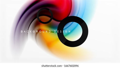 Fundo abstrato, fluido misturando gradiente líquido estilo cores composição. Ilustração vetorial para papel de parede, banner, plano de fundo, cartão, ilustração de livro, página inicial
