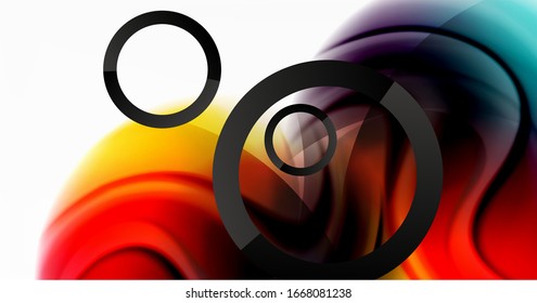 Abstract background, fluid mixing gradient liquid style colors composition. Vector Illustration For Wallpaper, Banner, Background, Card, Book Illustration, landing page