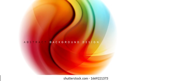 Abstract background, fluid mixing gradient liquid style colors composition. Vector Illustration 