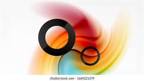 Abstract background, fluid mixing gradient liquid style colors composition. Vector Illustration 