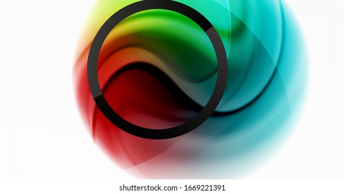 Abstract background, fluid mixing gradient liquid style colors composition. Vector Illustration 