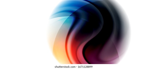 Abstract background, fluid mixing gradient liquid style colors composition. Vector Illustration For Wallpaper, Banner, Background, Card, Book Illustration, landing page