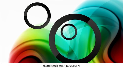 Abstract background, fluid mixing gradient liquid style colors composition. Vector Illustration For Wallpaper, Banner, Background, Card, Book Illustration, landing page