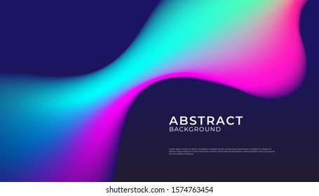 Abstract background with fluid shape and colorful banner