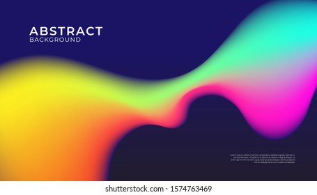Abstract background with fluid shape and colorful banner