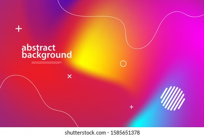 Abstract background with fluid shape and colorful banner


