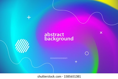 Abstract background with fluid shape and colorful banner

