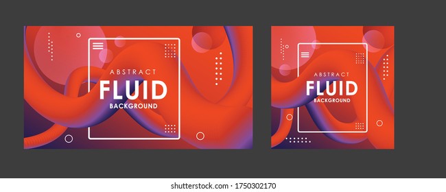 Abstract background with fluid shape. Lush Lava color gradient. Liquid dynamic shape. 