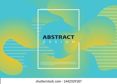 Abstract background with fluid shapes composition Free Vector