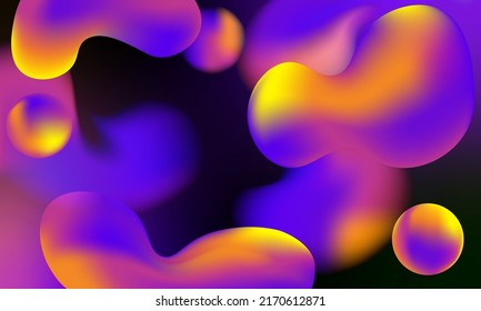 Abstract background with fluid shapes. Lava lamp concept. For web and mobile apps, business infographics and posters, banners social media, modern design, art illustration template design