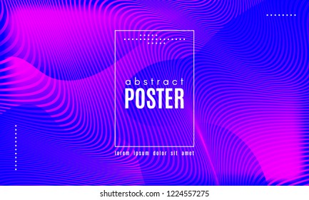 Abstract Background with Fluid Shapes. Wave Distorted Lines. Movement of Abstract Neon Liquid. Trendy Banner for Landing Page. Vector Abstract Background with Bright Vibrant Gradient and Wavy Liquid.