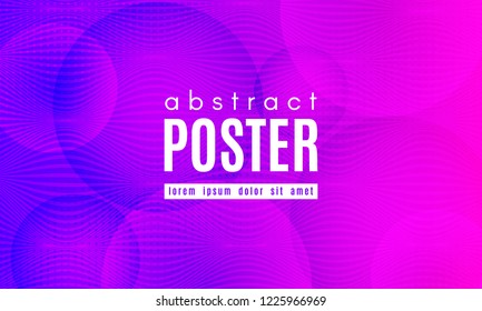 Abstract Background with Fluid Shapes. Wave Distorted Lines. Movement of Abstract Neon Liquid. Trendy Banner for Landing Page. Vector Abstract Background with Bright Vibrant Gradient and Wavy Liquid.