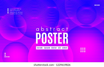 Abstract Background with Fluid Shapes. Wave Distorted Lines. Movement of Abstract Neon Liquid. Trendy Banner for Landing Page. Vector Abstract Background with Bright Vibrant Gradient and Wavy Liquid.